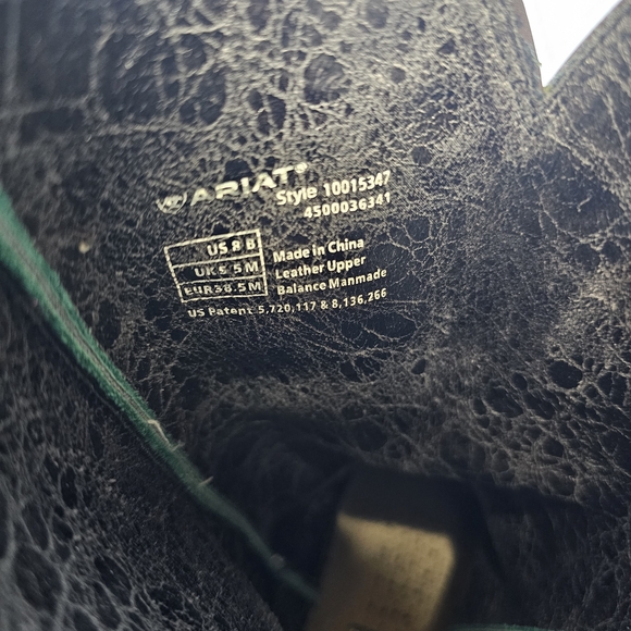 Women's Ariat Brown and Teal Western Cowboy Boots - Picture 9 of 9